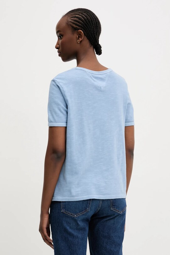 Oblečení Bavlněné tričko Tommy Jeans DW0DW20366 modrá