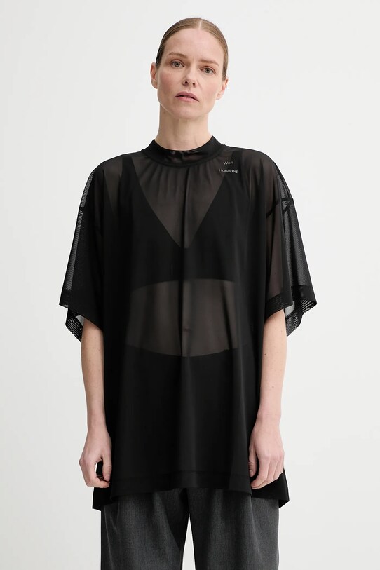 Won Hundred tricou uni negru 3649.13034