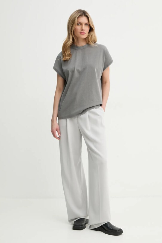 Won Hundred tricou din bumbac 3729.12089 gri SS25