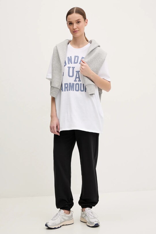 Under Armour t-shirt 1389749 biały SS25
