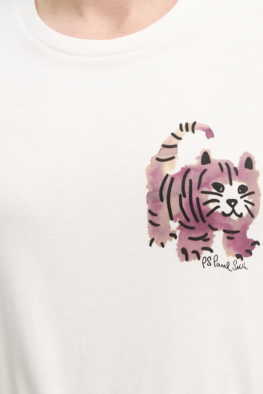 PS Paul Smith t-shirt bawełniany beżowy W2R.G799.PP5102