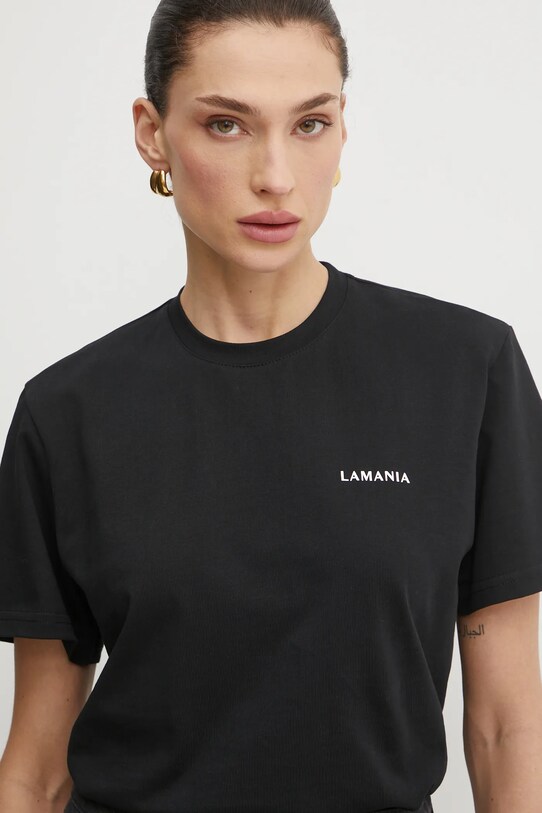 La Mania t-shirt bawełniany czarny BONI.3
