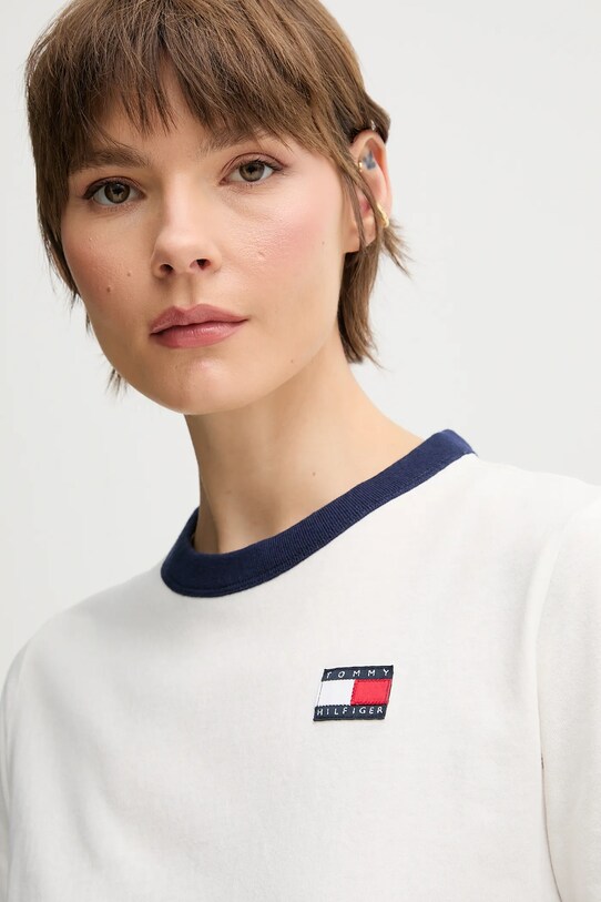Дрехи Памучна тениска Tommy Hilfiger SAILING WW0WW45598 бял