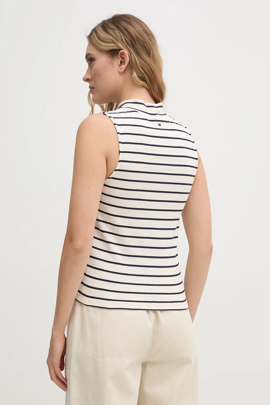 Îmbrăcăminte Tommy Hilfiger top din bumbac WW0WW44573 bej