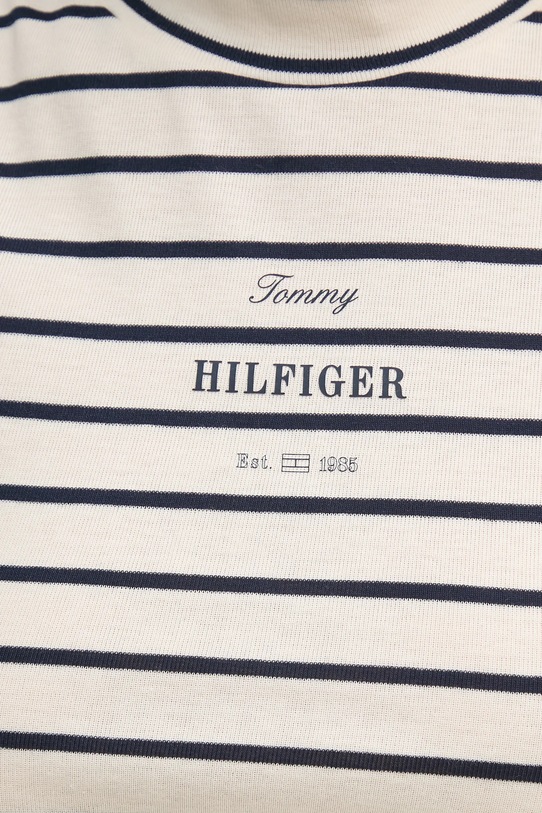Tommy Hilfiger top din bumbac WW0WW44573 bej