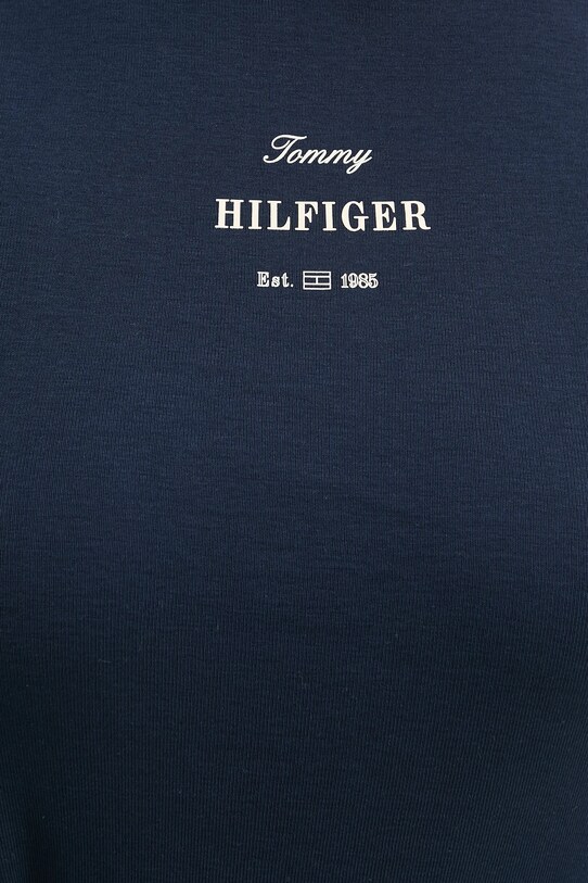 Бавовняний топ Tommy Hilfiger WW0WW44573 темно-синій