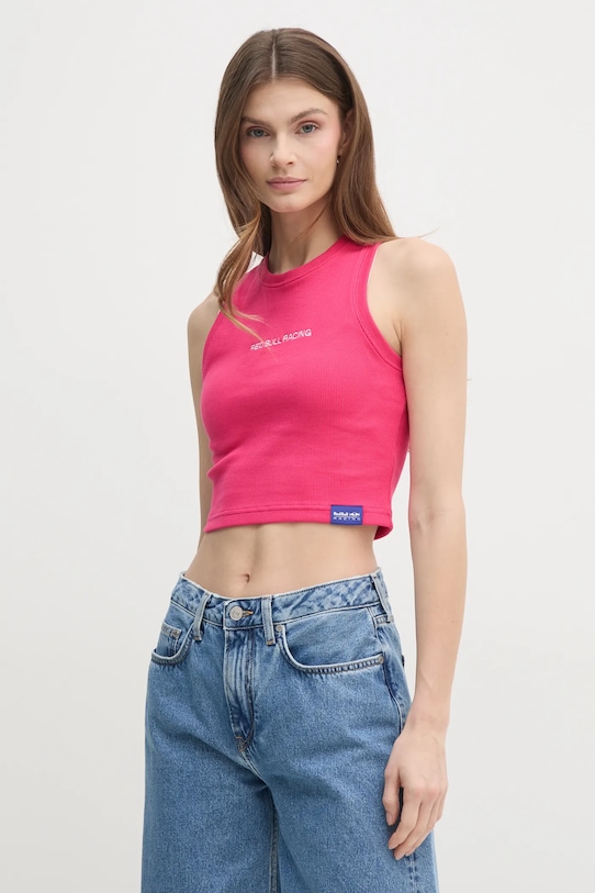 Red Bull Racing x Pepe Jeans top LOGO CROP TANK roz RL500002