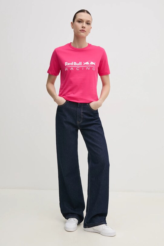 Red Bull Racing x Pepe Jeans tricou din bumbac STANDARD FIT TEE RL500004 roz SS25