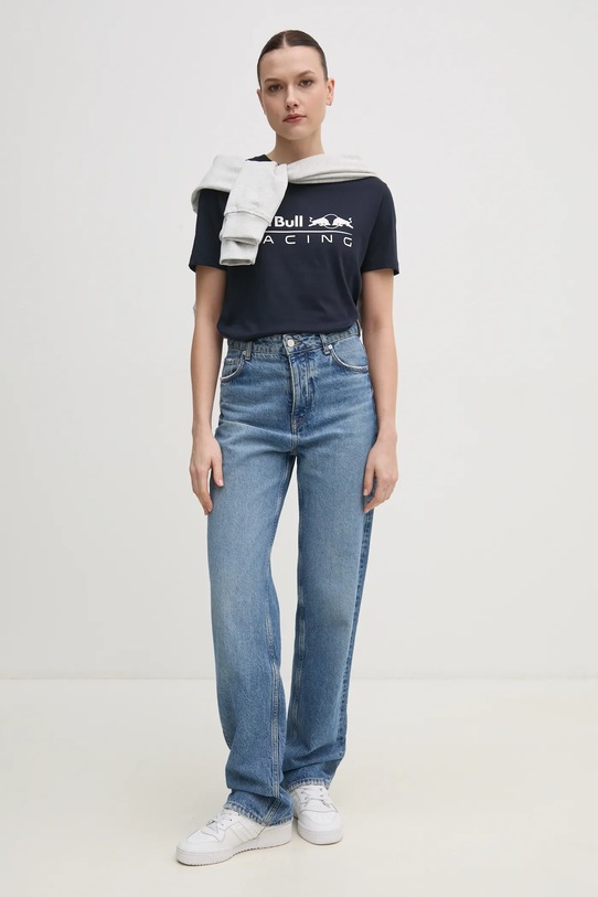 Red Bull Racing x Pepe Jeans t-shirt bawełniany STANDARD FIT TEE RL500004 granatowy SS25