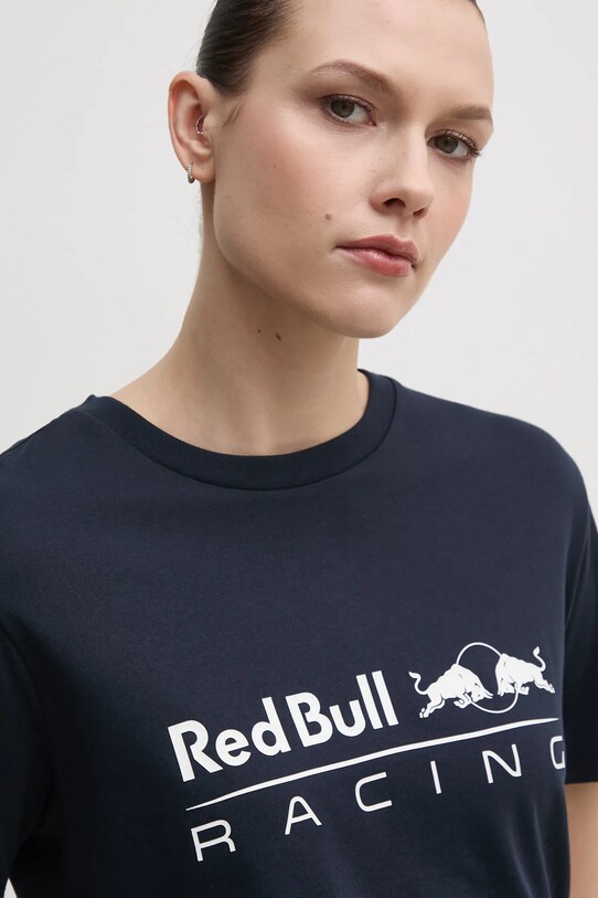Red Bull Racing x Pepe Jeans t-shirt bawełniany STANDARD FIT TEE granatowy RL500004