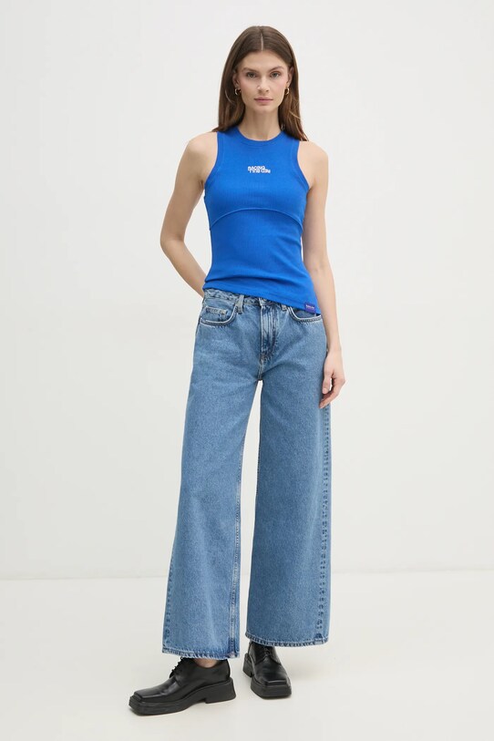 Red Bull Racing x Pepe Jeans top LOGO RIB TANK RL500011 kék SS25