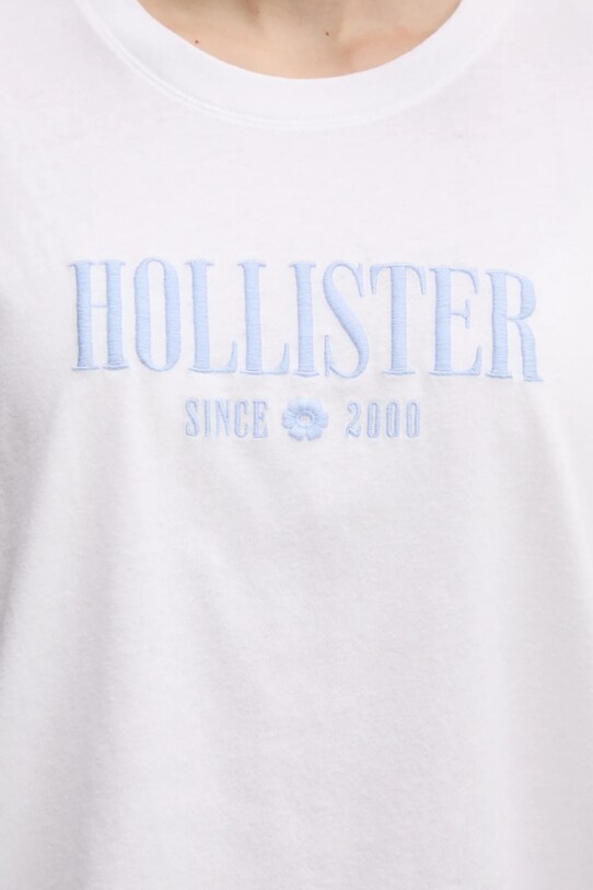 Hollister Co. t-shirt bawełniany KI357.5000.100 biały