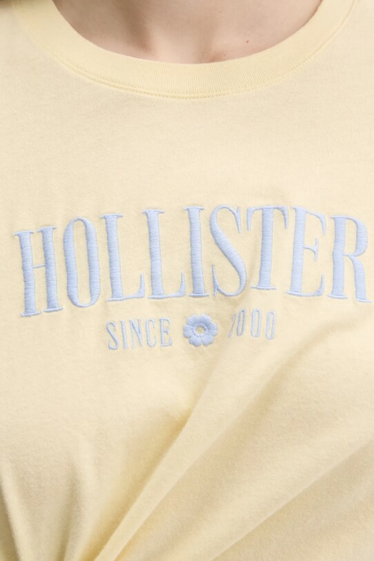 Hollister Co. tricou din bumbac KI357.5000.800 galben