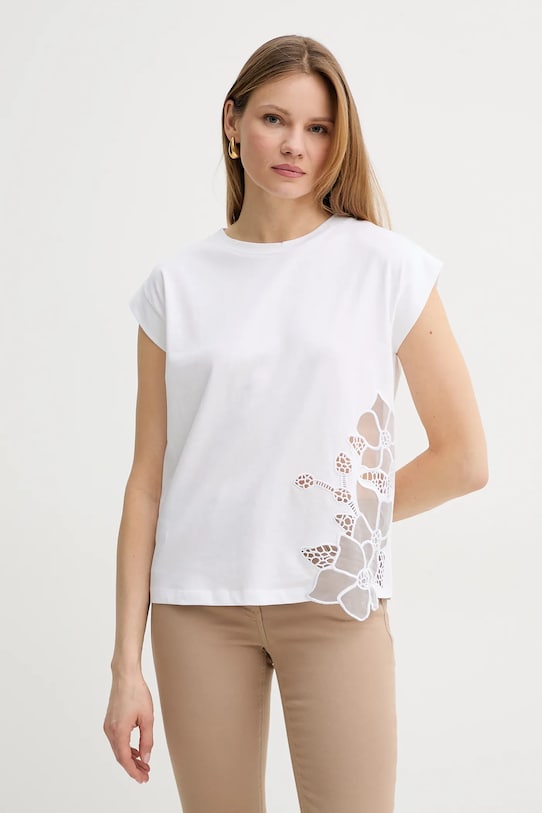 Pamučna majica Marciano Guess NADJA pamuk bijela 5GGI02.6298A