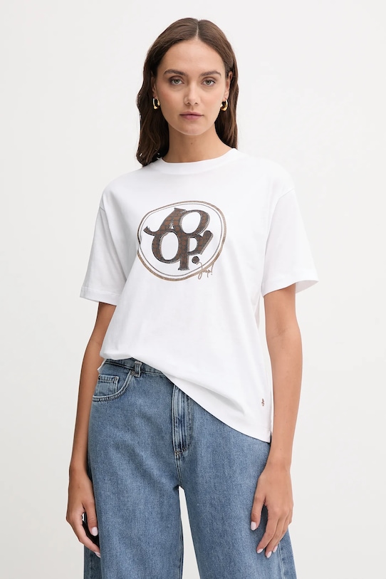 Joop! t-shirt bawełniany biały 30046236