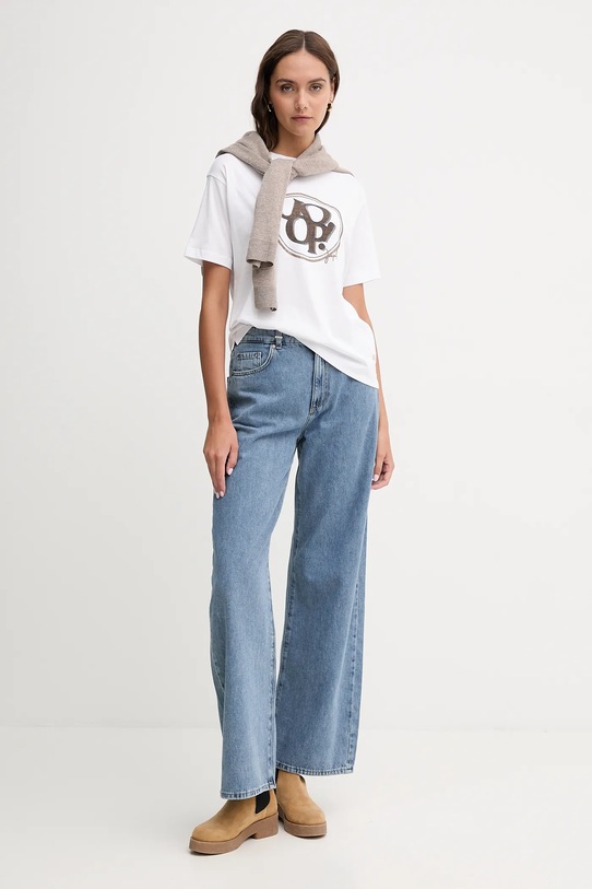 Βαμβακερό μπλουζάκι Joop! 30046236 λευκό AW25