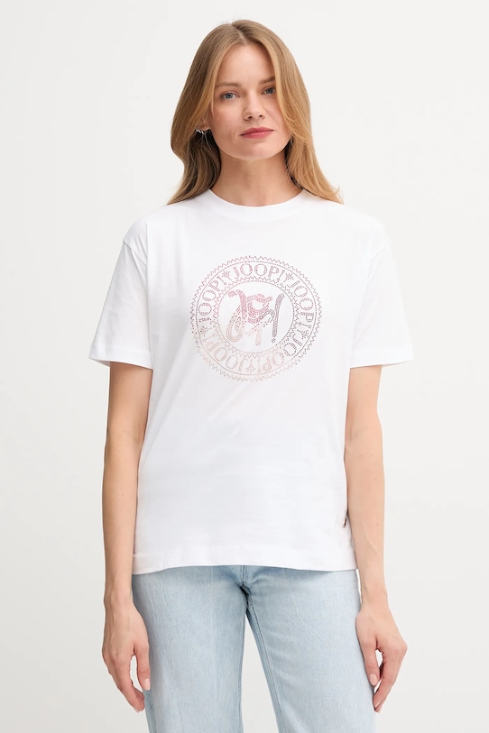 Joop! t-shirt bawełniany aplikacja biały 30046239