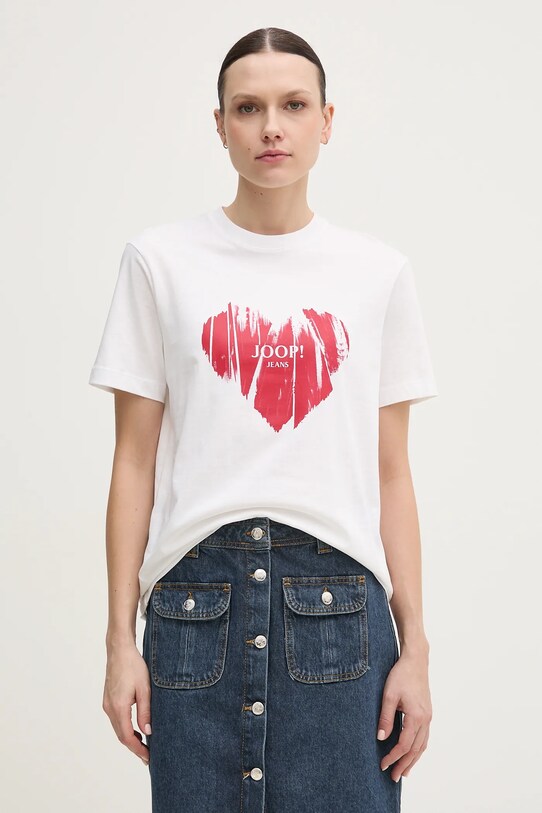 Joop! tricou din bumbac print alb 30046948