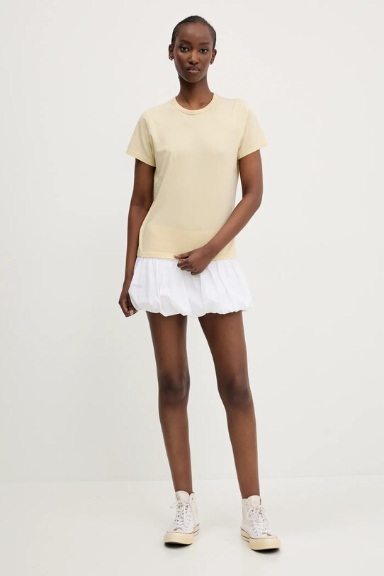 Bavlnené tričko Abercrombie & Fitch KI139.5231.421 žltá SS25
