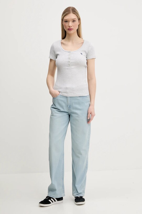 Abercrombie & Fitch t-shirt KI139.5271.112 szary SS25
