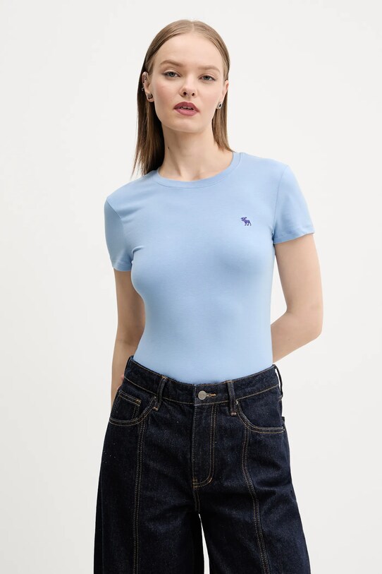 Μπλουζάκι Abercrombie & Fitch μπλε KI139.5273.118
