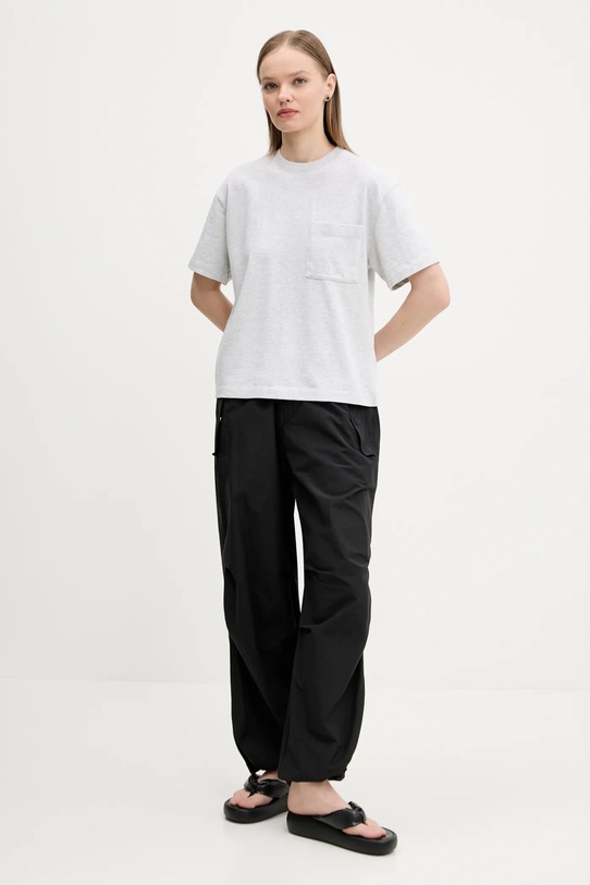 Bavlněné tričko Abercrombie & Fitch KI139.5315.112 šedá SS25