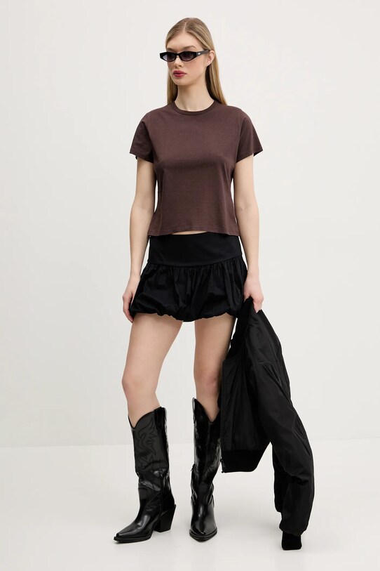 Abercrombie & Fitch t-shirt bawełniany KI139.5327.400 brązowy SS25