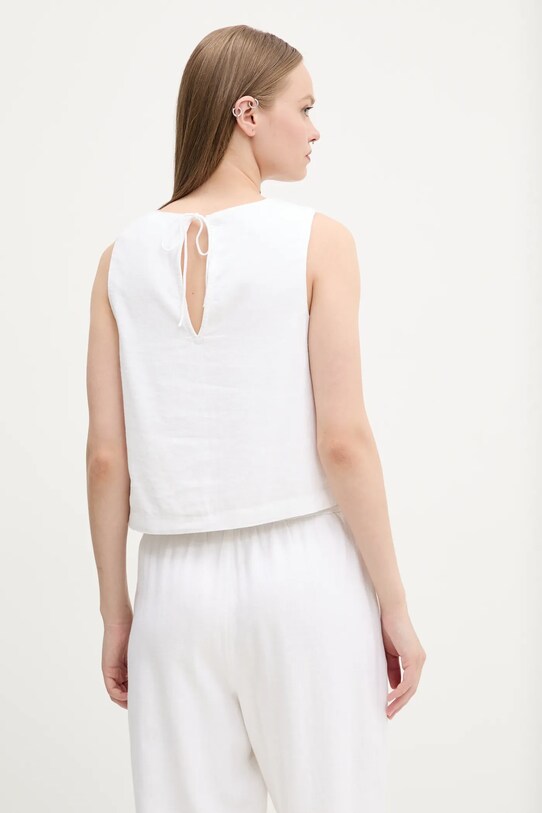 Oblečení Lněná halenka Abercrombie & Fitch KI140.5556.100 bílá