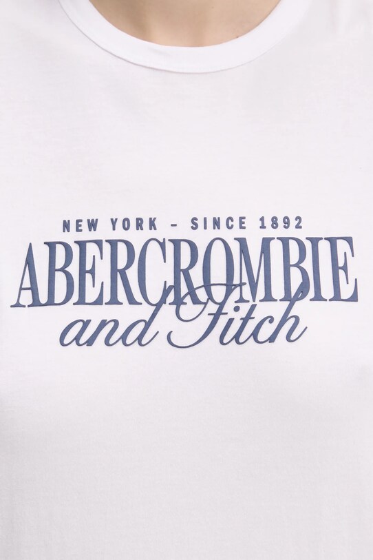 Abercrombie & Fitch pamut póló KI185.5058.100 fehér