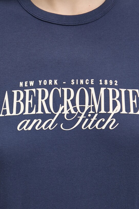 Bombažna kratka majica Abercrombie & Fitch KI185.5058.205 mornarsko modra
