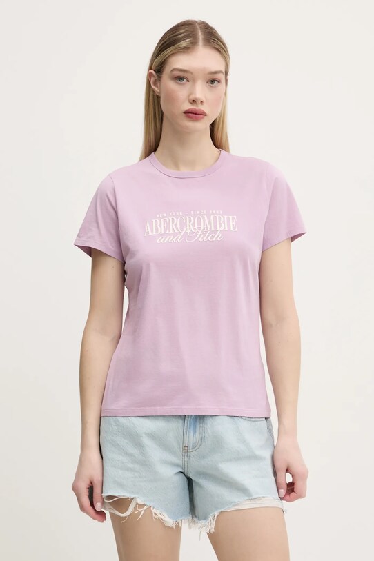 Abercrombie & Fitch t-shirt in cotone violetto KI185.5058.665