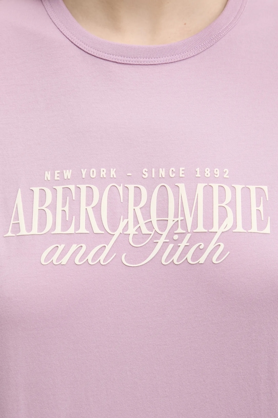 Βαμβακερό μπλουζάκι Abercrombie & Fitch KI185.5058.665 μωβ