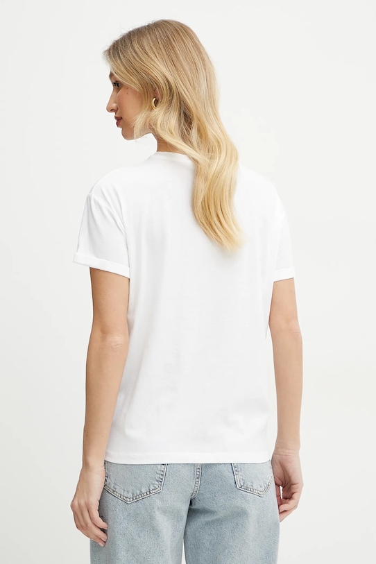 Odzież Liu Jo t-shirt bawełniany WA5007.JS923 biały