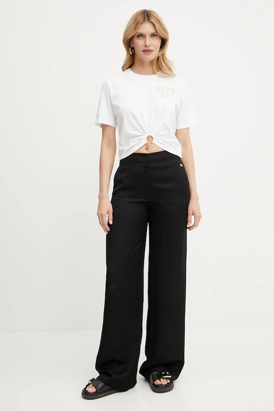 Liu Jo t-shirt bawełniany WA5139.JS923 biały SS25