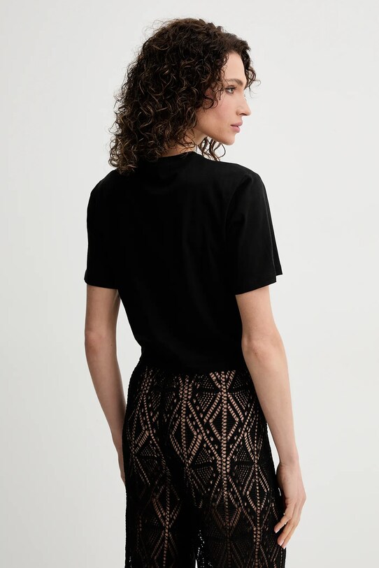Îmbrăcăminte Liu Jo tricou din bumbac WA5139.JS923 negru
