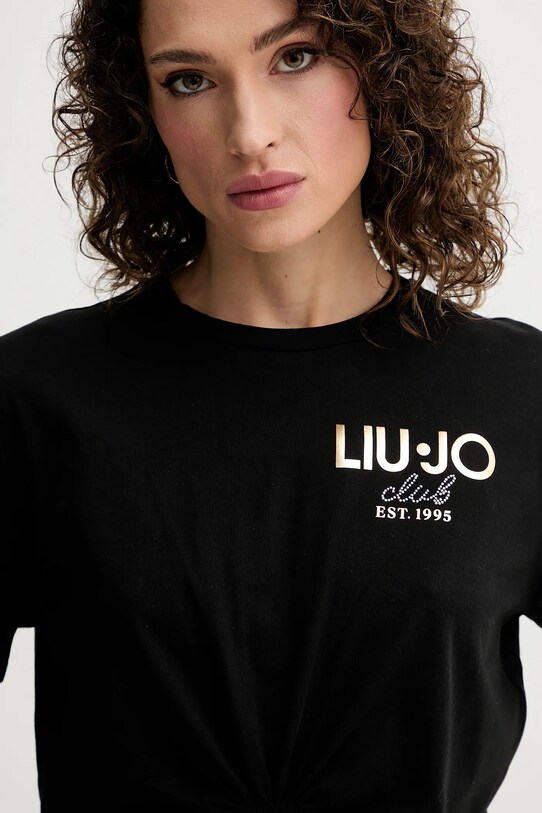Liu Jo tricou din bumbac negru WA5139.JS923