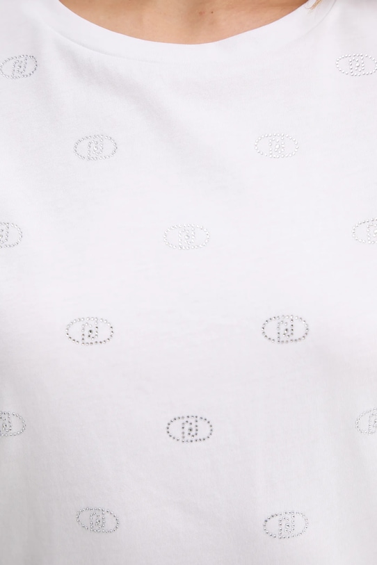 Liu Jo t-shirt bawełniany WA5147.JS923 biały