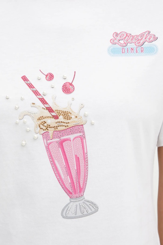 Bavlnené tričko Liu Jo WA5342.JS923 biela