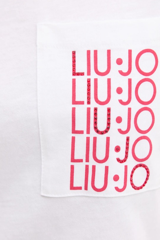 Bavlnené tričko Liu Jo VA5152.JS923 biela