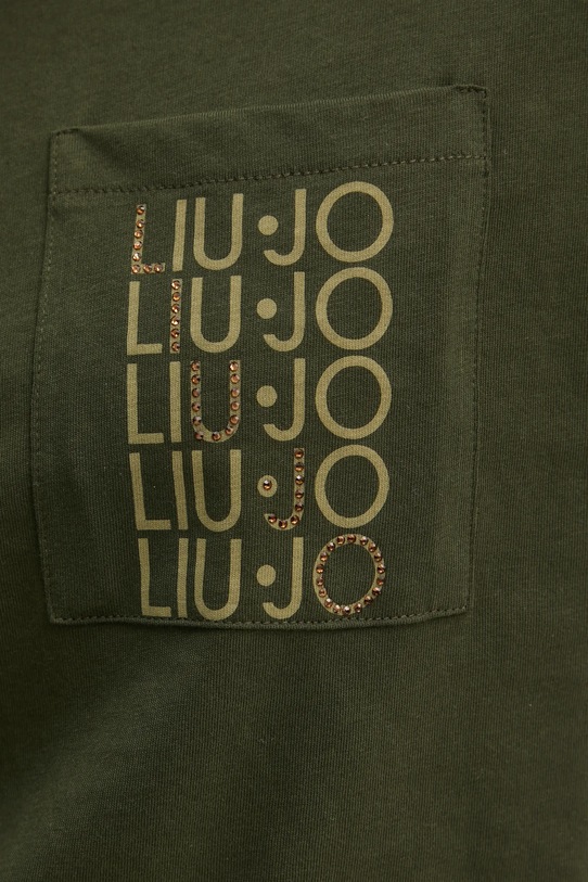 Bavlnené tričko Liu Jo VA5152.JS923 zelená