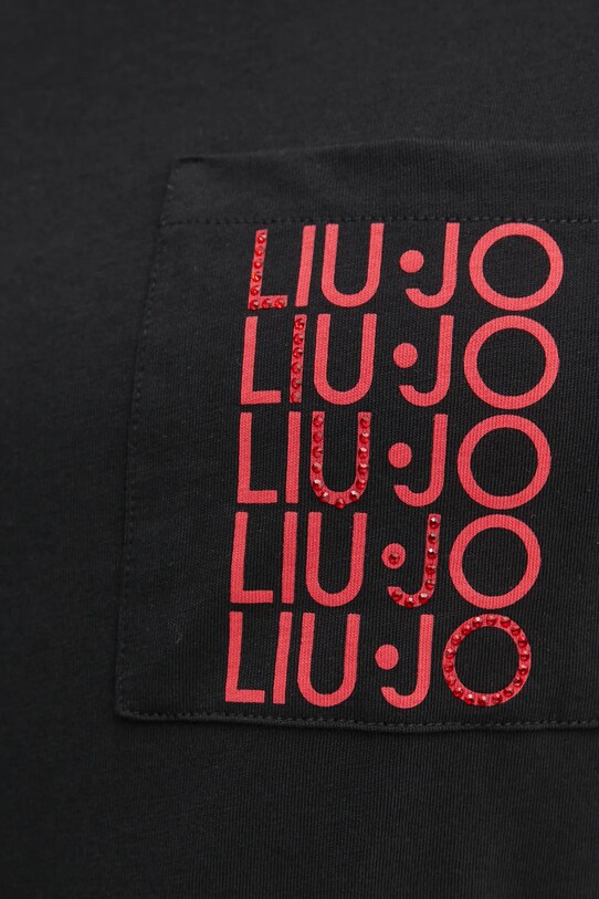 Liu Jo pamut póló VA5152.JS923 fekete
