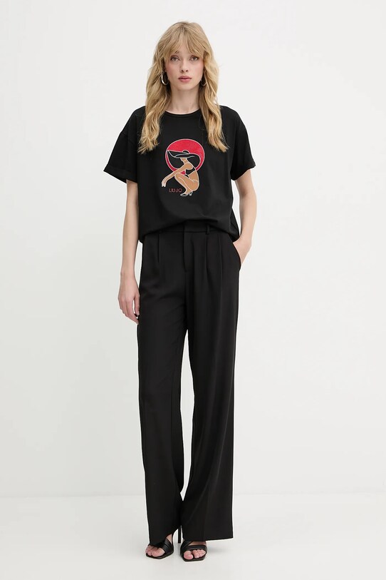 Liu Jo tricou VA5153.JS003 negru SS25