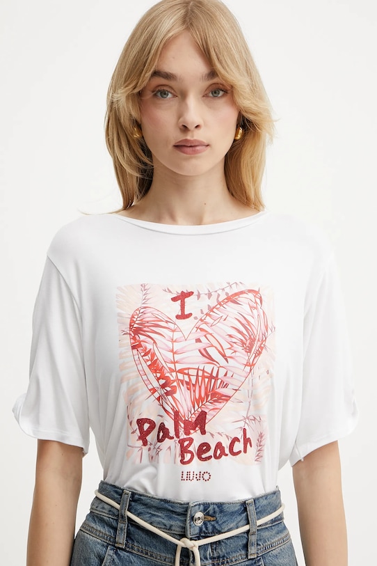 Liu Jo t-shirt biały VA5155.JS360