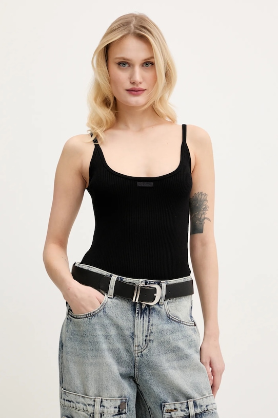 Top Miss Sixty slim μαύρο 6S1RJ36900