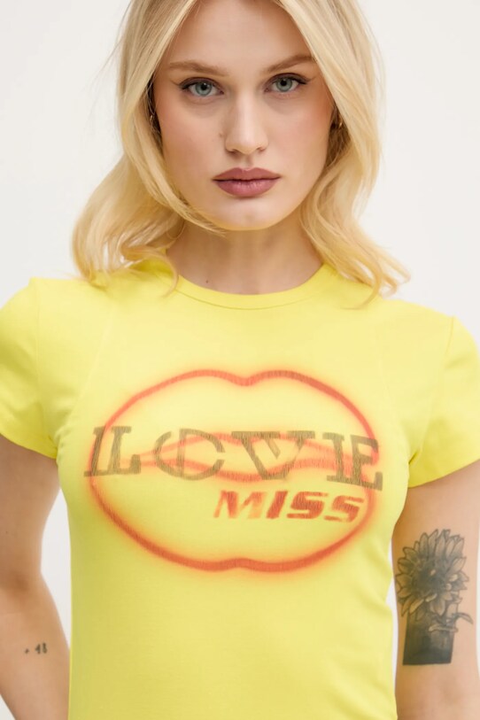 Tričko Miss Sixty žlutá 6S1SJ56800