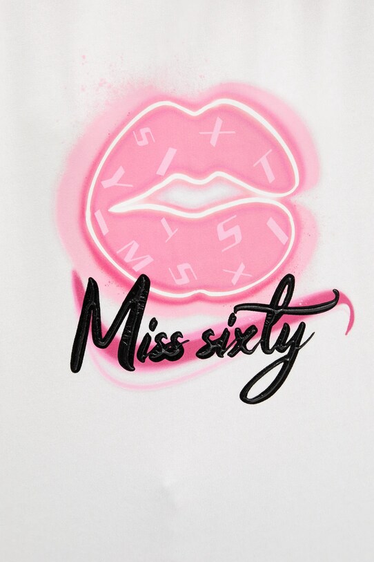 Miss Sixty tricou din bumbac 6S2SJ04100 alb