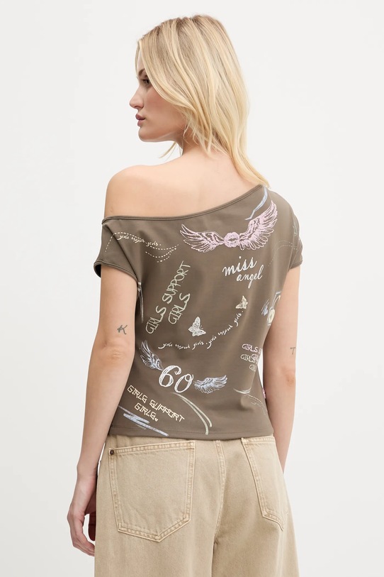 Odzież Miss Sixty t-shirt 6S2SJ14400 brązowy