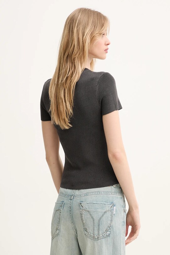 Îmbrăcăminte Miss Sixty tricou din amestec de mătase 6S1RJ23100 gri