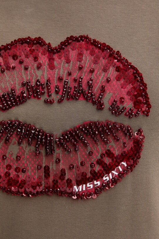 Miss Sixty t-shirt 6S2SJ01200 brązowy