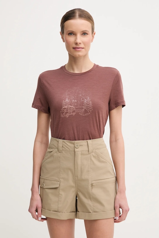 Спортивная футболка Icebreaker Merino 150 Tech Lite III Van Camp regular коричневый IB0A575V0B11